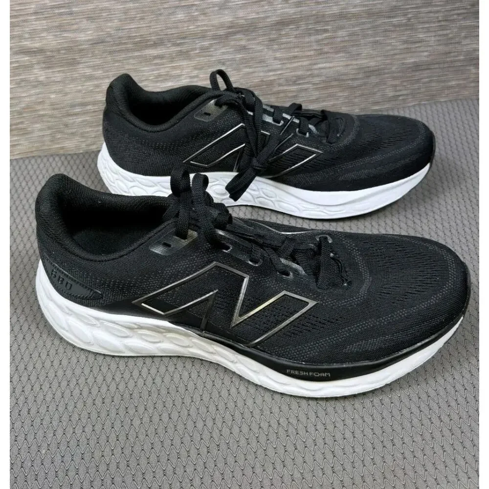 New Balance Fresh Foam 680v8 Men's Running Shoes Size 10 D Black/White/Gray NEW